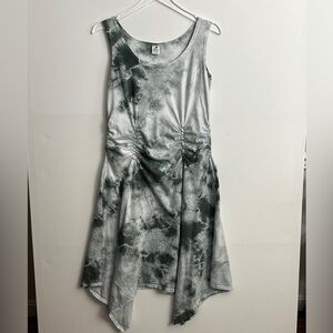 MAGDALENA cotton tie dye tank dress handkerchief hem size XL